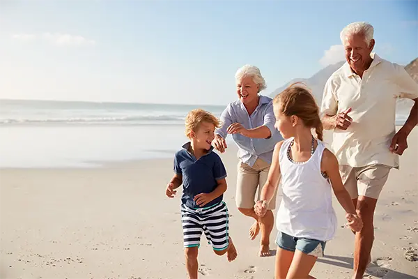 Multigenerational holidays, with parents and grandparents
